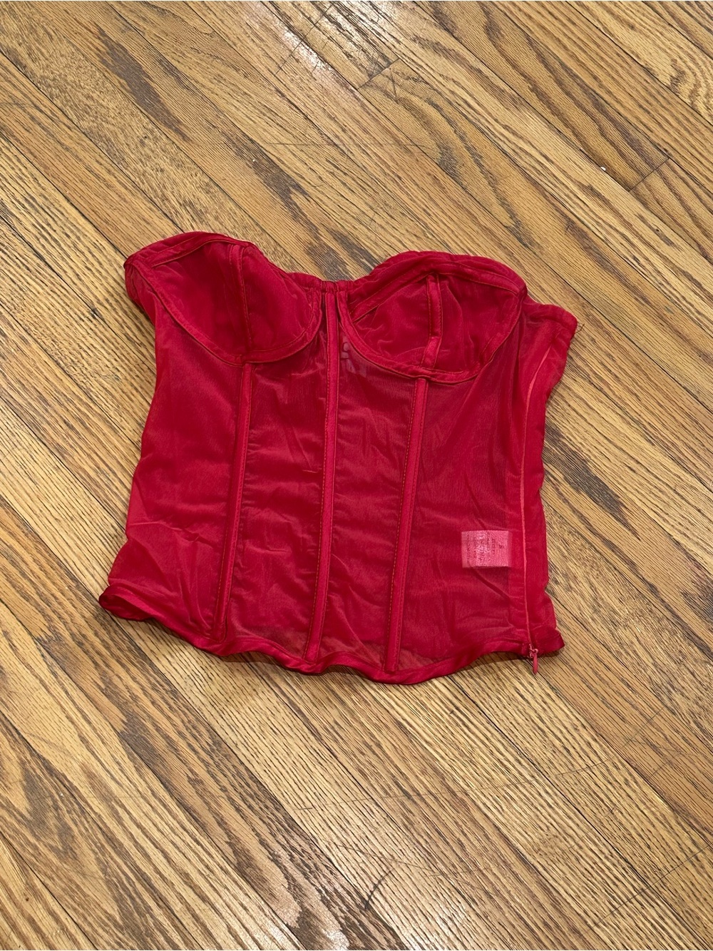 Envy & Grace Red Strapless Corset Top